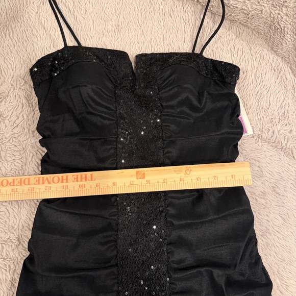 Vintage Black Party Mini Dress LBD - Picture 6 of 9